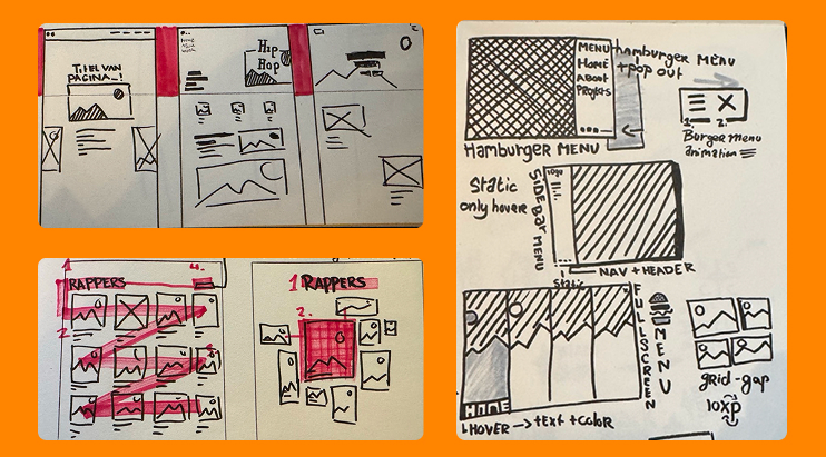 Onderzoek naar grid en kleur, referenties en moodboards